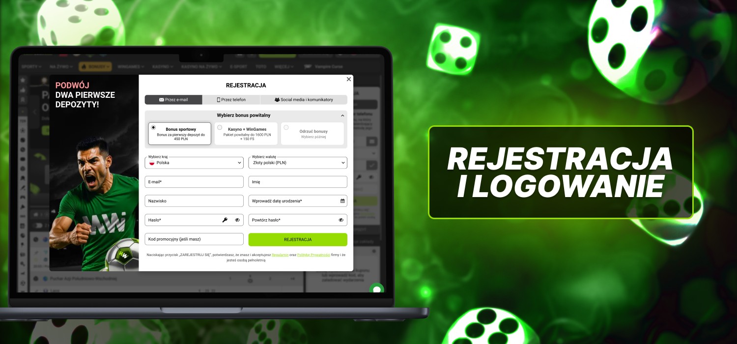 rejestracja w kasynie winwin w Polsce